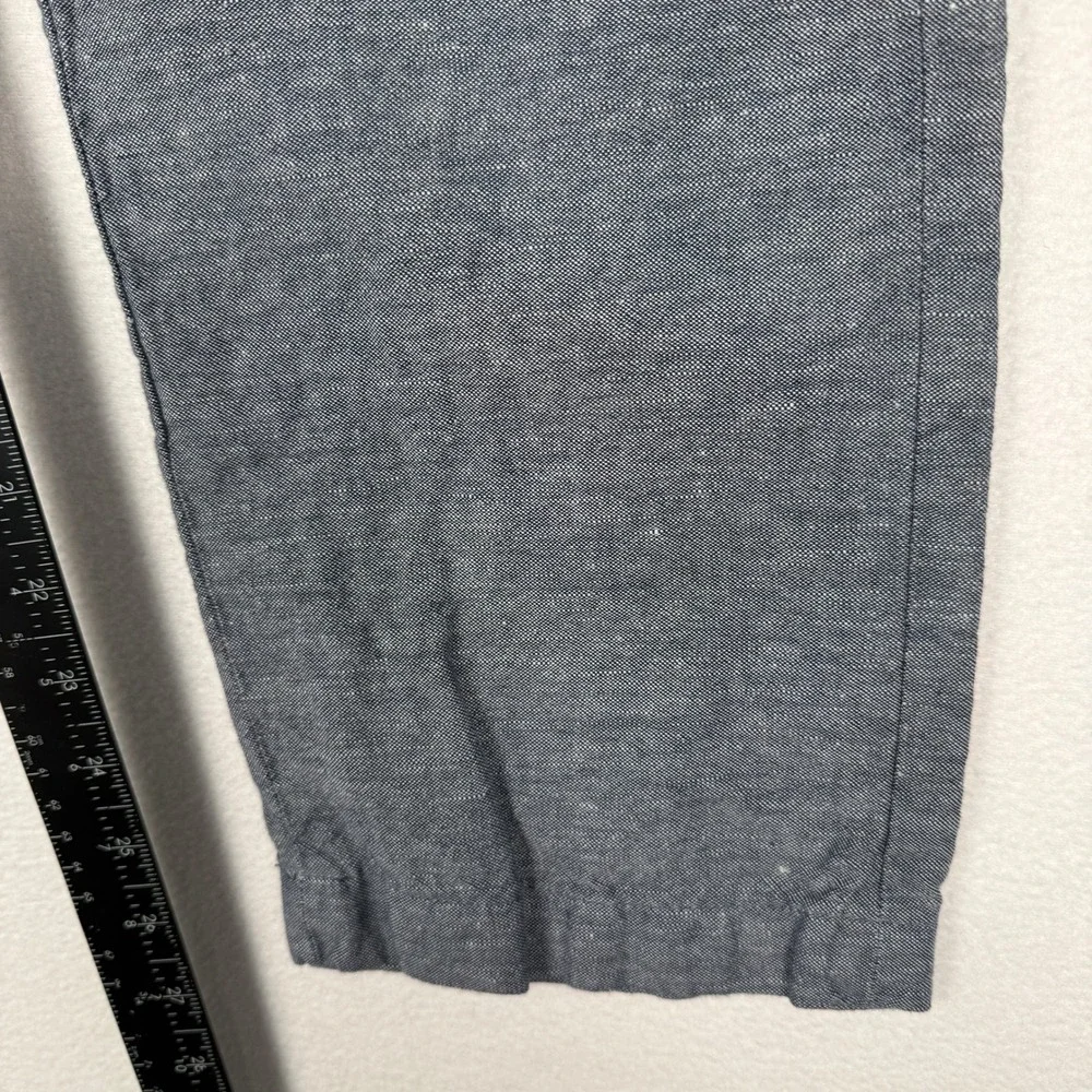 Banana Republic Aiden‎ Chino Pants Mens 34x30 Blue Linen Blend Slim Fit 182156